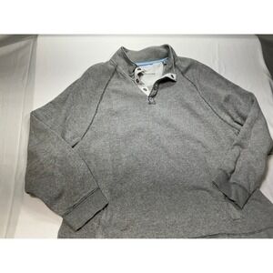 Tommy Bahama Pullover Sweatshirt Henley Button Up Gray Mens 1XL/1XG